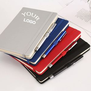 Print Promotional <b>A5</b> Journals Notebook Pu Leather Hardcover <b>Notepad</b> Custom Embossed Logo - Product Image 4