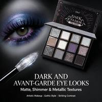 Schimmernde Lidschatten-Palette in Kühlen Tönen, Maßgeschneiderte Lidschatten-Palette Großhandel, Dark Cosmos Multifunktionale Lidschatten-Palette