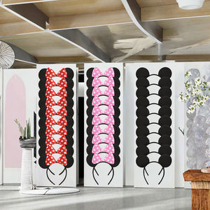 Commercio all'ingrosso DY HB408 plastica classica Minnie topolino orecchie Unisex a pois fiocco fasce per capelli per bambini e donne e ragazze per feste - Product Image 2