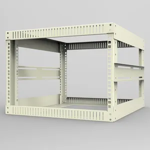 9U Wall Mount IT Open Frame 19 Inch Rack With Swing Out Hinged