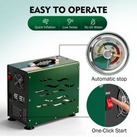 Compresseur d'air à double cylindre TUDIVNG CE AC à gonflage rapide HPA 2.2KW 4500psi 300bar 30mpa pour bouteille de gaz, paintball et plongée