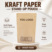 Sachet Doypack Personnalisé en Papier Kraft Imprimé avec Fermeture Zip Refermable, Laminé MDPE/PE, Modèle XST-R5 pour Emballage de Café, Aliments et Snacks