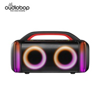 Altavoz Subwoofer Portátil de Alta Potencia para Exteriores, Sistema de Audio con Luz LED Circular RGB Dual de 6.5'', Función TWS, Altavoz Karaoke para el Hogar y Exteriores