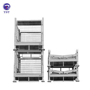 Carretilla elevadora apilable Industria de reciclaje móvil Paletas de jaula de malla galvanizada - Product Image 5