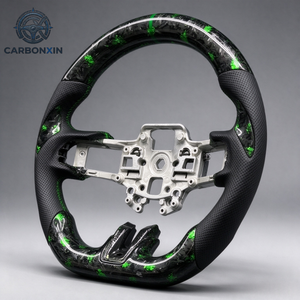 Volant de voiture en fibre de carbone forgé sur mesure pour Ford Mustang GT S650 Ecoboost S550 Dark Horse Premium - Product Image 5