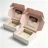 Boîte d'emballage personnalisée pour produits cosmétiques avec logo de votre marque, boîte d'expédition en carton ondulé avec fermeture à languette pour parfums