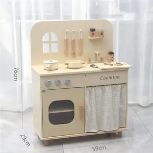 Holz kühlschrank Waschmaschine Ofen Pretend Kitchen Play Set für ältere 3 Jungen/Mädchen