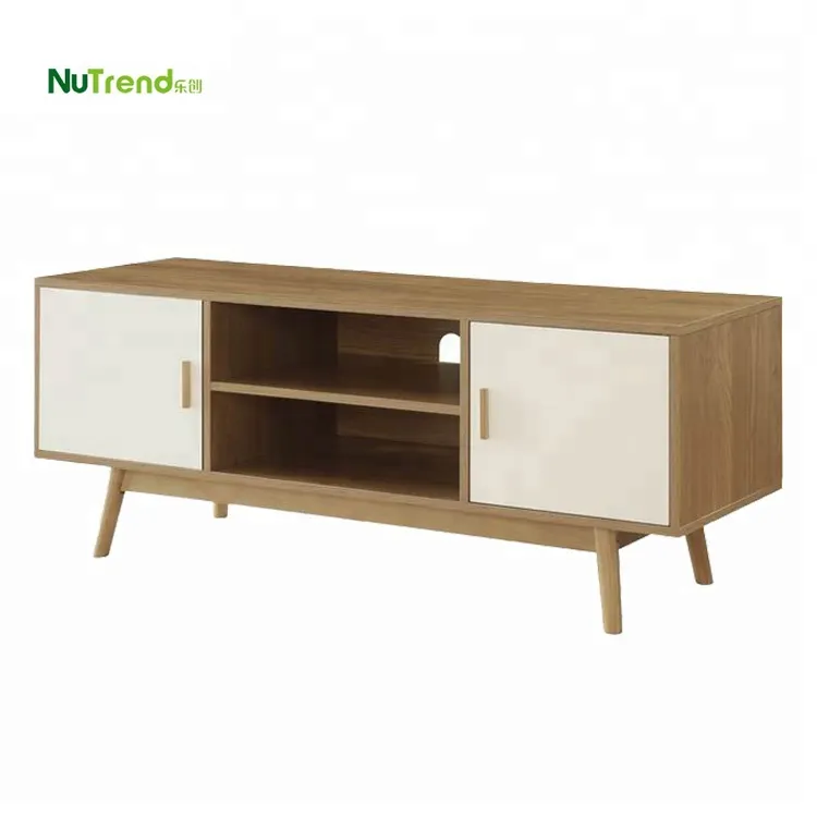 Mueble de madera blanco para tv, mueble de pie para smart floor, mueble moderno para sala de estar, barato, Unidad de tv mdf