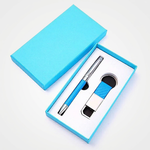 Juego de Regalo Empresarial de Metal de Lujo Personalizado a Precio de Fábrica en China, Llavero y Bolígrafo con Impresión de Serigrafía UV/Grabado en Relieve, Opción de Logotipo Personalizado para Hombre - Product Image 1