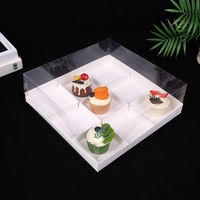 Boîte de rangement pour pique-nique et desserts avec couvercle transparent, 4/6/9 compartiments