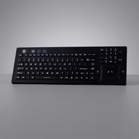 Clavier en silicone silencieux filaire USB, protection IP66 de qualité industrielle, étanche à la poussière, prêt à l'emploi, intégré