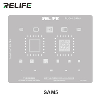 RELIFE RL-044 Série SAM – Kit de pochoirs en acier intégrés pour CPU / 15 pièces pour la réparation de téléphones mobiles