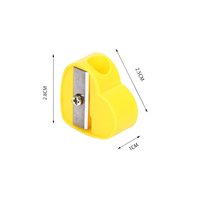 SHIRLEY YA SH001 Taille-crayon manuel en plastique coloré en forme de cœur, taille-crayon personnalisé pour étudiants, école, bureau
