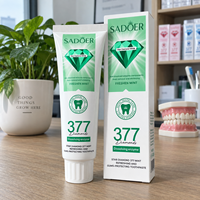 Dentifrice blanchissant 377 100g OEM & ODM Star Diamond Menthe fraîche Élimine les taches de tabac Protection des gencives Santé bucco-dentaire Éclaircissant