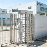 Tourniquet à passage unique bidirectionnel pleine hauteur à faible bruit avec lecteur de veine palmaire pour projets de tours de bureaux