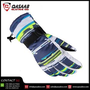 Winter Warm-Waterproof Adults Outdoor-Hiking and <b>Cycling</b> Breathable Genuine Leather Custom Printed Ski Snowboarding <b>Gloves</b> - Product Image 2