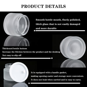 Pots cosmétiques mats personnalisés de 30g et 50g, emballages vides pour soins de la peau, pots en verre dépoli pour crème visage avec couvercle à <span class=keywords><strong>vis</strong></span> - MOQ 10000 pièces - Product Image 2