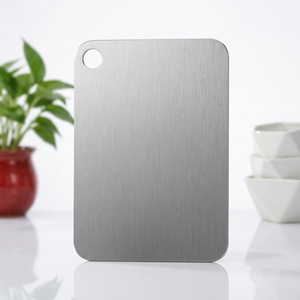 Pure <strong>Titanium</strong> Rectangle <strong>Cutting</strong> <strong>Board</strong> Outdoor Travel Antibacterial Antifungal Non-Slip Double-Sided 1.0mm Thick Dishwasher Safe - Product Image 1