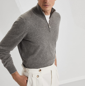 [Vendita calda] maglioni da <span class=keywords><strong>uomo</strong></span> in Cashmere mezza Zip dolcevita OEM e ODM Cardigan personalizzato Designer maglione maglione da <span class=keywords><strong>uomo</strong></span> - Product Image 4