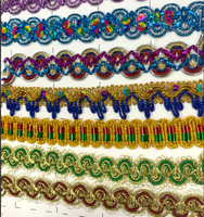 Vente en gros de dentelle décorative antique en or et argent pour la couture DIY