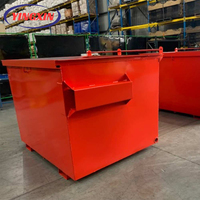 Conteneur de collecte des déchets à levage frontal en acier au carbone Yingxin, benne à ordures mobile, chariot élévateur à fourche, recyclage des déchets, benne industrielle