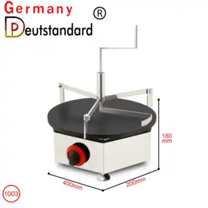 Easy to clean crepe maker machine gas