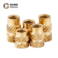 Inserts filetés moletés en laiton M1.6/M2/M2.5/M3/M4/M5/M6/M8 pour injection plastique, insert fileté en laiton pour soudure à chaud