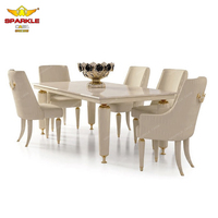 Fauteuil SPARKLE élégant meubles de salle à manger de luxe chaise de salle à manger pour la maison chaise de salle à manger moderne rembourrée en cuir