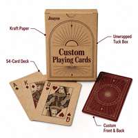 Jeu de cartes personnalisé en papier kraft, jeu de poker, cadeau personnalisé pour les événements