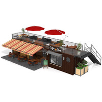 Bar conteneur, café conteneur, restaurant conteneur de 40 pieds, restaurant mobile, restaurant conteneur d'expédition, patio