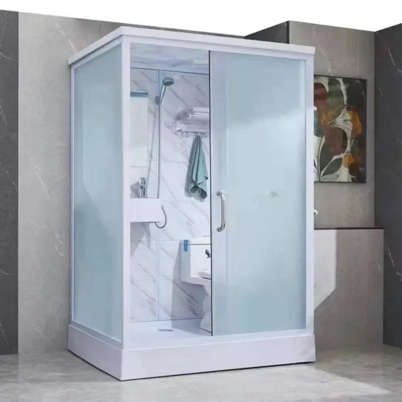 Xncp Aangepaste Geïntegreerde Doucheruimte Prefab Badkamer Unit Met Gehard Glazen Toilet Voor Mobiele Familiebadkamer