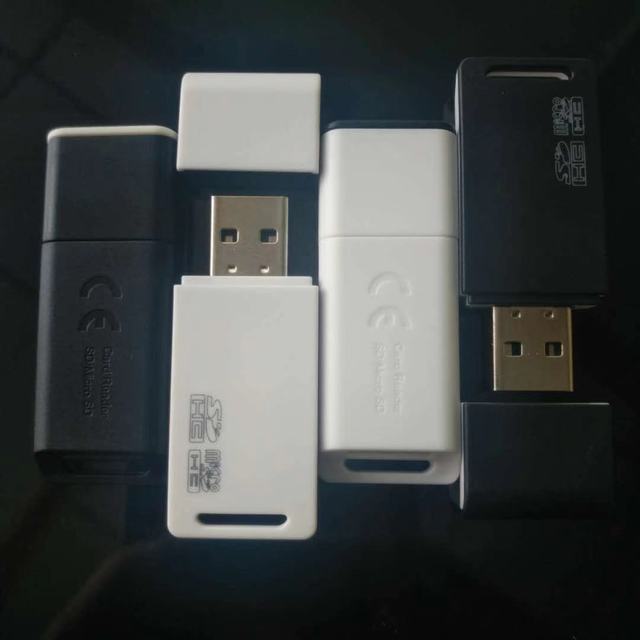 Factory Bulk Good Quality 2 in 1 Mini USB 2.0 External SD TF Flash Micro Memory Card Reader High Speed