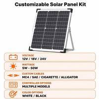 Panneau solaire compact Plug and Play 10W 20W 30W avec contrôleur, câble et connecteur personnalisé – Vente en gros, directement de l'usine