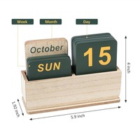 Support de calendrier de bureau en bois ornement plaque en bois décoration support de calendrier de bureau créatif