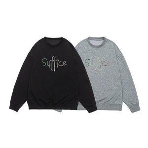 男式图案印花棉质圆领 T 恤运动衫长袖休闲大码宽松版型落肩 6XL 7XL - Product Image 1