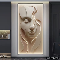 Peinture à l'huile sur toile abstraite moderne sans cadre 2D, grande taille, effet 3D texturé, tons rose doux pour chambre à coucher