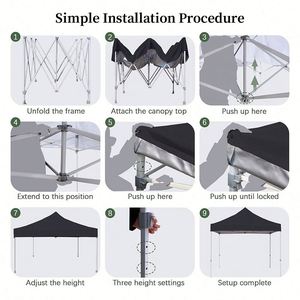 Carpa Plegable Promocional 3x3, Impresión Personalizada, Tela Oxford Resistente a los Rayos UV, Impermeable, Ignífuga, Carpa para Eventos, Carpa de Exhibición - Product Image 6
