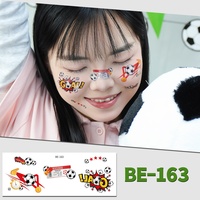 Autocollants de tatouage facial de football transfrontaliers 2026 USA-Canada-Mexique personnalisables par impression par transfert d'eau pour événements