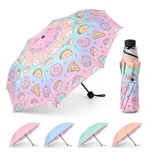 High Quality Waterproof Advertising Gifts Parapluie Compact Portable <b>Automatic</b> Open Cartoon Cute Sun Rain 3 Folding <b>Umbrella</b> - Product Image 2