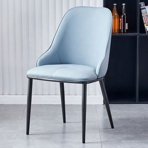 Silla de Comedor Moderna de Lujo Tapizada en Cuero PU, Silla de Comedor Moderna con Patas de <span class=keywords><strong>Metal</strong></span>, Sillas para el Comedor - Product Image 4