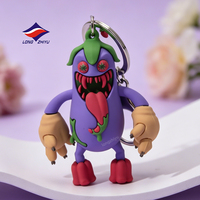 Longzhiyu – Porte-clés en caoutchouc souple 3D en PVC écologique, personnalisables depuis 20 ans, breloques mignonnes pour sacs, porte-clés de personnage animé 3D