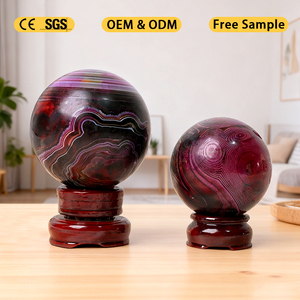 Esfera de Cristal al por Mayor, Esfera de Ágata Natural Colorida para Decoración Fengshui - Product Image 5