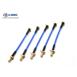 SMA nữ vách ngăn 2 lỗ mặt bích để SMA 4 lỗ mặt bích hàn cho. 141 Cáp - Product Image 5