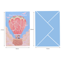 WINPSHENG Fabricants de ballons amusants en forme de montgolfière, ballons d'anniversaire, cartes de vœux 3D pop-up, papier spécial fait main