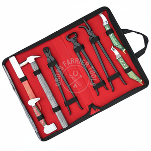 Juego de Herramientas para el Cuidado de Cascos Equinos, Cortador de Cascos, Extractor de Herraduras, Martillo de Conducción Negro, Cuchillo para Cascos, Cuchillo de Bucle, Pulidor de Dedos - Product Image 1