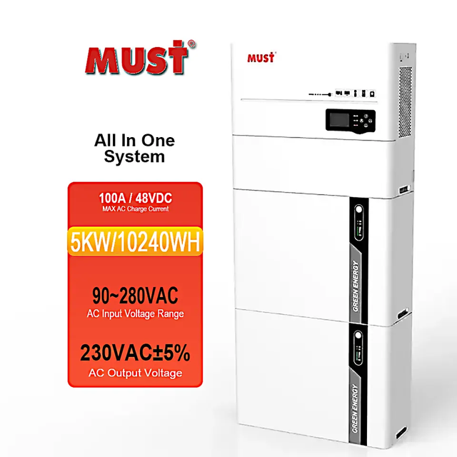 MUST Stackable Modular 51.2v 10kwh 20kwh 30kwh 50kwh Lifepo4 Lithium Ion Home Solar System 48v 200ah Energy Storage Battery