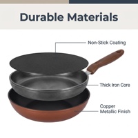 Ensemble de casseroles antiadhésives en gros, 5 pièces, en fonte, compatibles avec les plaques à induction, résistantes au four et au lave-vaisselle