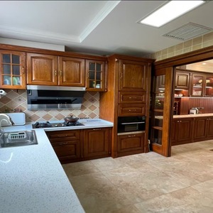 Meuble de cuisine italien en bois de manguier massif, style antique d'Asie du Sud-Est, modèle prêt à assembler, pour l'<span class=keywords><strong>île</strong></span> <span class=keywords><strong>Maurice</strong></span> - Product Image 1