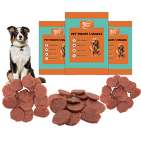 Friandises pour chiens de petites et grandes races, personnalisables ODM, à saveur naturelle, riches en protéines, en tranches rondes de viande de canard, avec soin buccal