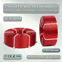 Bobine d'inductance à noyau d'air en fil Litz 7 brins de 0,6 mm Bevenbi pour haut-parleur de cinéma maison haute puissance aux États-Unis, crossover DIY, bobine à faible DCR